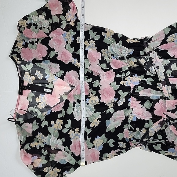 MISS AVENUE Floral High Low Dress / Size M - Picture 7 of 14